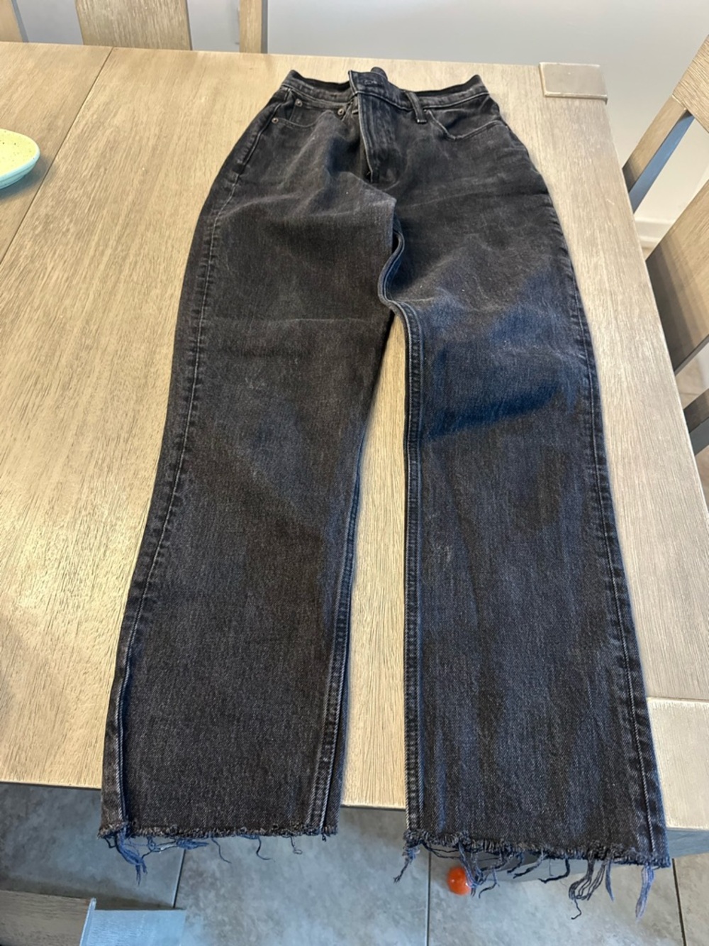 Abercrombie & Fitch Black Washed Straight Jeans
